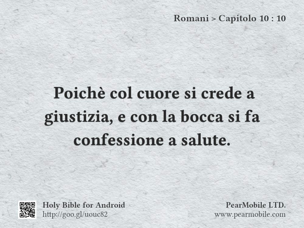 Romani, Capitolo 10:10